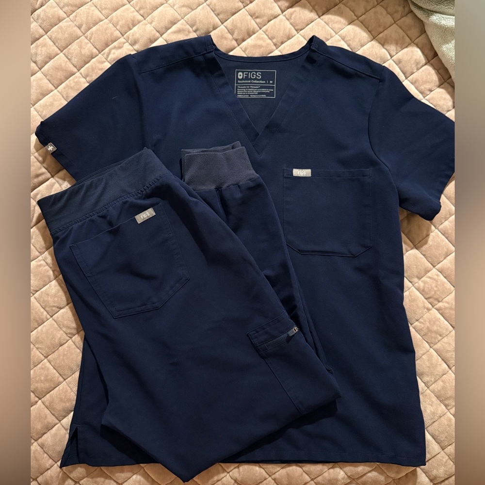 Figs Navy Scrub Set Medium/Medium Petite
